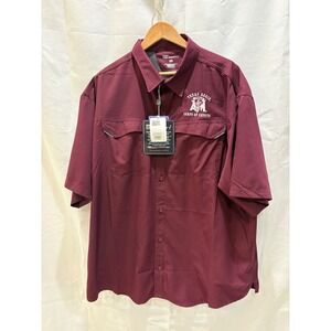 Pro Celebrity Texas Aggie Corps of Cadets Fishing Shirt Maroon XXL